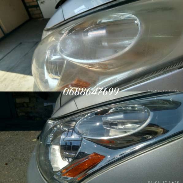 Полировка и бронирования фар в фото 6