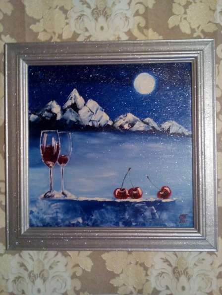 Картина Зимняя вишня (живопись, масло)
