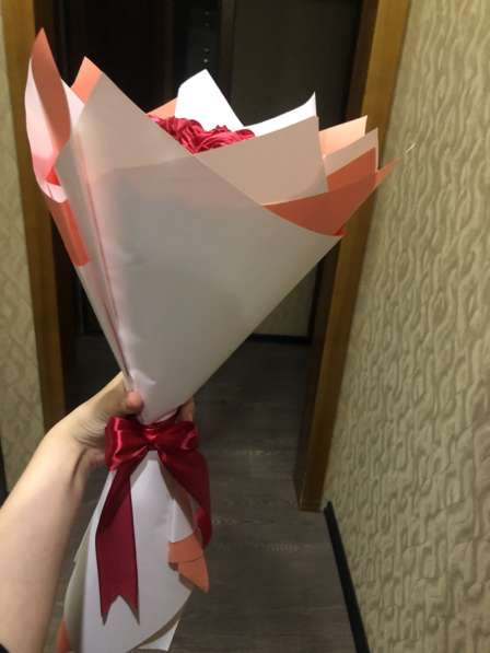 Готовый букет из атласных лент в Красноярске