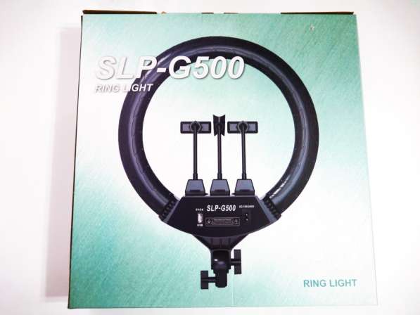 Кольцевая LED лампа SLP-G500 45см 220V 3 крепл. тел. + пульт в фото 5