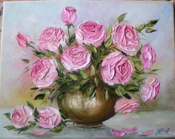 Картина маслом "Розовые розы." в Ростове-на-Дону фото 5