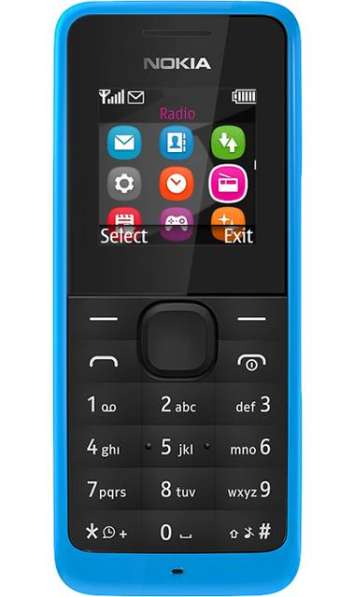 Телефон мобильный Nokia 105 Dual Sim Cyan