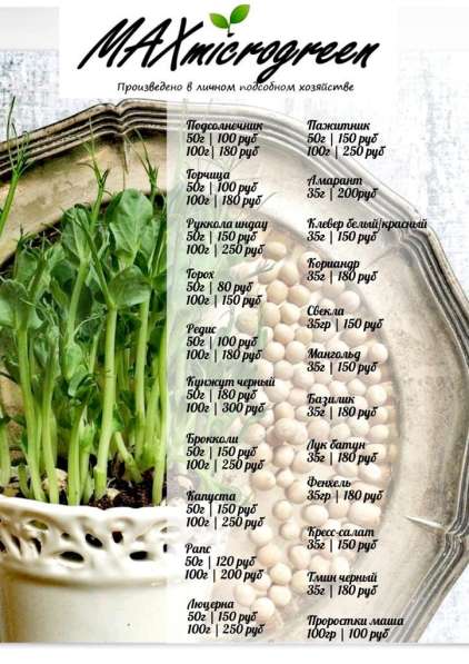 Предлагается Микрозелень и Витграсс