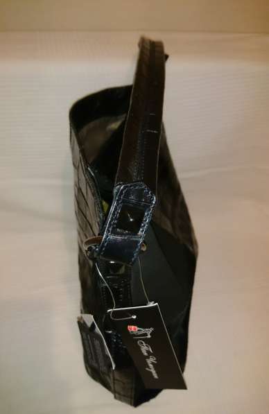 Сумка Пан-чемодан черная комбинирован натуральная кожа 35*25 в Казани фото 4