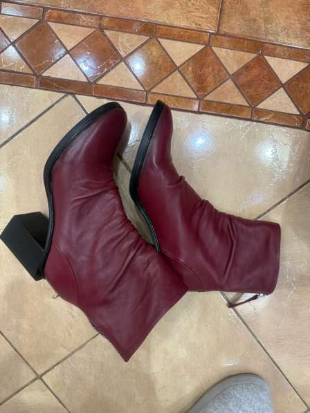 Сапожки кожаные