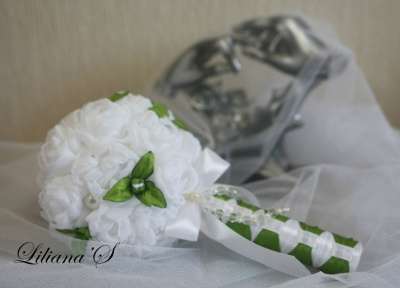 Букет невесты (дублер) Белые Пионы ручная работа в Москве фото 3
