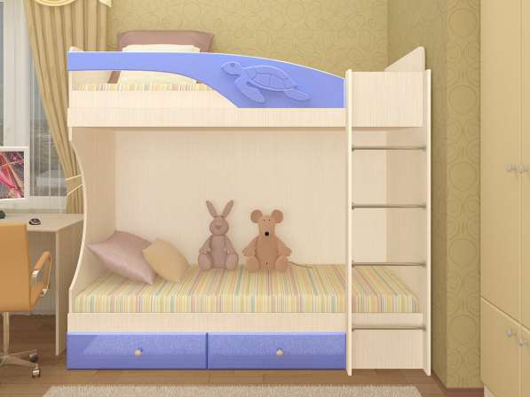 Кровать детская Бемби (двухярусная) в Москве фото 3