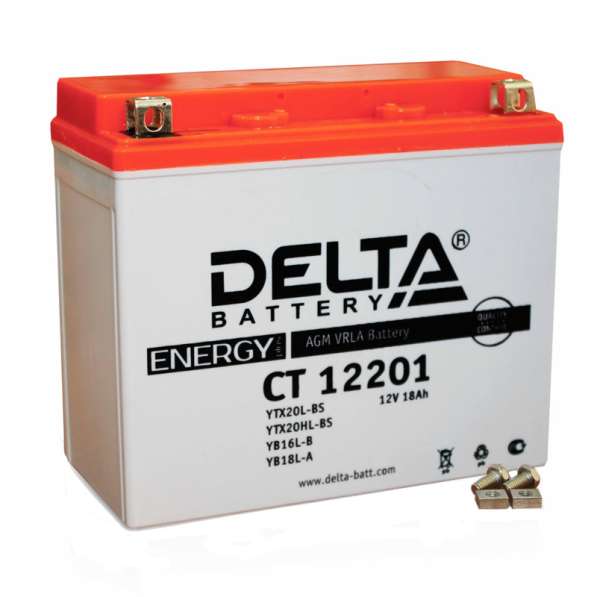 Delta СТ 12201 акб для мототехники 12В 20Ач