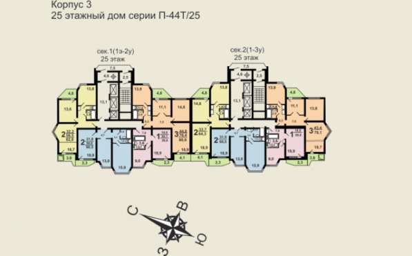 Продам двухкомнатную квартиру в Москве. Жилая площадь 63,50 кв.м. Этаж 14. Дом панельный. в Москве