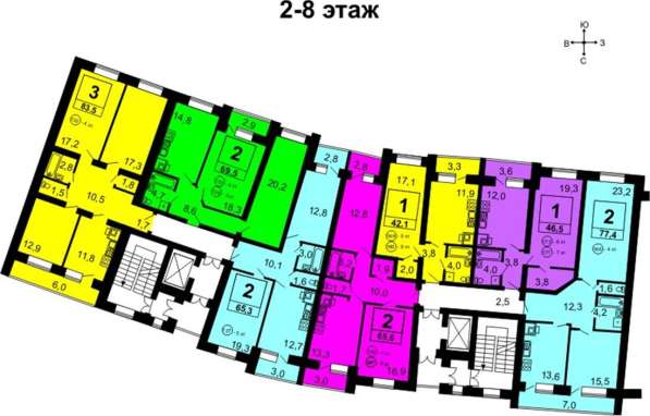 Продам двухкомнатную квартиру в Тверь.Жилая площадь 69,50 кв.м.Дом кирпичный.Есть Балкон. в Твери фото 33
