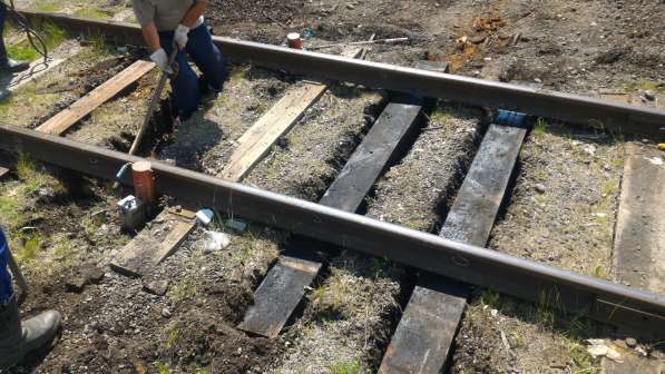 Замена шпал на железнодорожных подъездных путях, жд тупиках в Красноярске фото 12