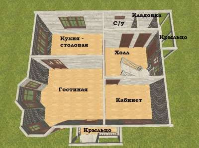 Дом из бруса, проект "Резиденция&qu в Москве фото 6