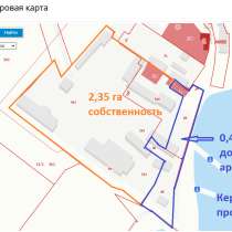 Земельный участок с причалом у моря 2,77 га в Крыму, в г.Керчь