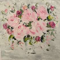 Картина маслом цветы мастихином, в Москве