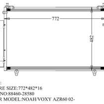 Радиатор кондиционера NOAH, VOXY 2001-2007 HR0263, в Артеме