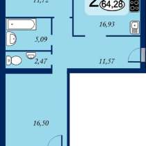 2к ул. Энергостроителей Восточный-2 64,28м2, в Тюмени