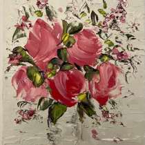 Картина маслом Цветы мастихином, в Москве