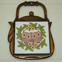 Подставка под горячее винтажная Чайник Совы (W950), в Москве