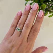 Серебряное кольцо с фианитами, в Москве