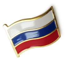 Значок флаг России, в Казани