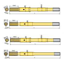 Хвостовик аналог Atlas Copco COP 2150, COP 2150EX, COP 2550, в г.Баку