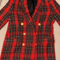 Оригинальный твидовый пиджак zara, в Москве