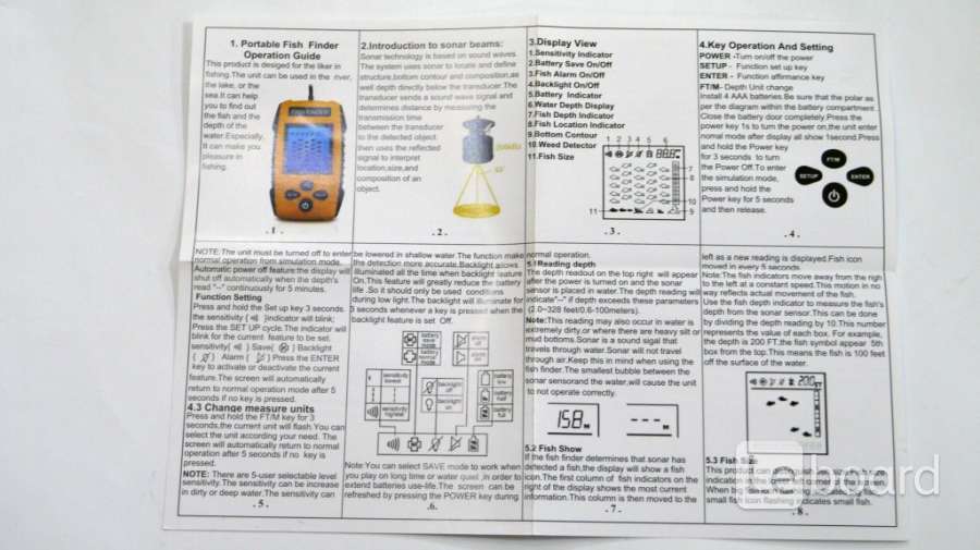 Инструкция fish. Портативный эхолот Fish Finder tl88e. Эхолот Sonar Fishfinder tl88e. Эхолот сонар фишфиндер ТЛ 88 Е. Эхолот ., Tronic df48 Sonar Fish Finder датчик.
